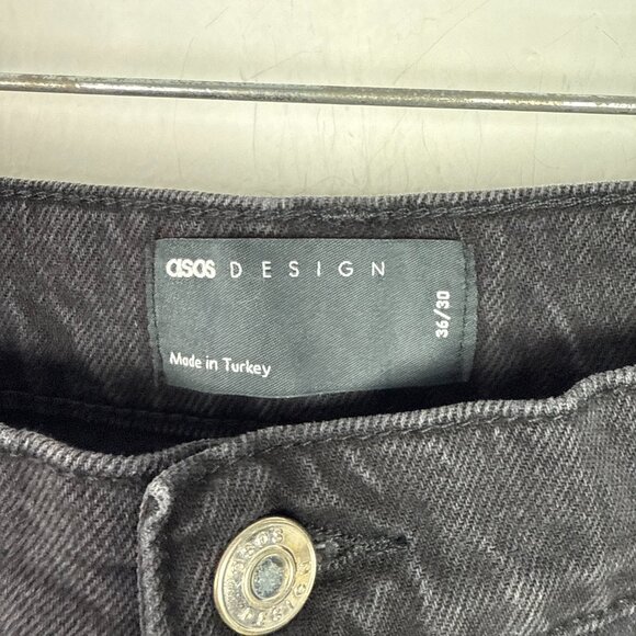 NWOT ASOS Design High Rise '70's Stretch Flare Jeans in Black Plus Size 36 NEW - Picture 4 of 8